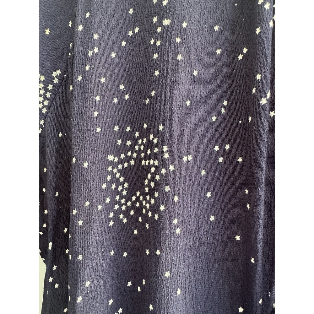 Rails Jasmine Dress Navy Stella Stars Size M 100% Rayon Mini Boho Chic - Picture 3 of 9